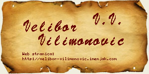 Velibor Vilimonović vizit kartica